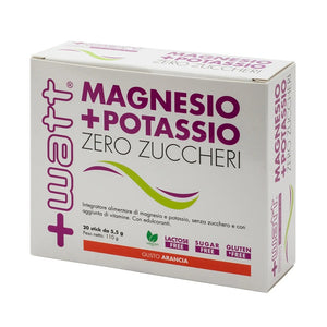 Magnesio + Potassio Zero Zuccheri 20 x 5,5g +watt