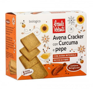 Avena Cracker con Curcuma e Pepe 250g Baule Volante