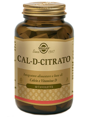 Cal D Citrato 60 Tavolette Solgar