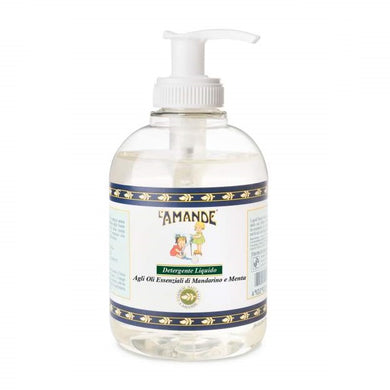 Detergente Liquido agli Oli Essenziali di Mandarino e Menta 300 ml L'Amande