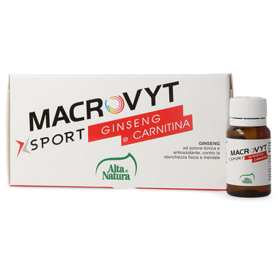 Macrovyt Sport Ginseng & Carnitina 10 x 10ml (flaconcini) Alta Natura