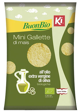 Mini Gallette di Mais all'Olio Extra Vergine di Oliva 40g Ki Group