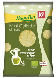 Mini Gallette di Mais all'Olio Extra Vergine di Oliva 40g Ki Group