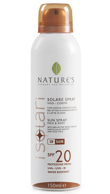Spray Solare Viso-Corpo SPF 20 - 150ml Nature's