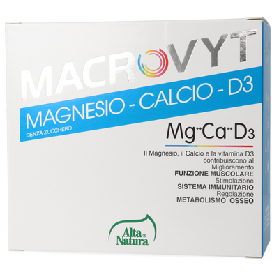 Macrovyt Magnesio + Calcio + Vitamina D3 - 18 x 5g Alta Natura